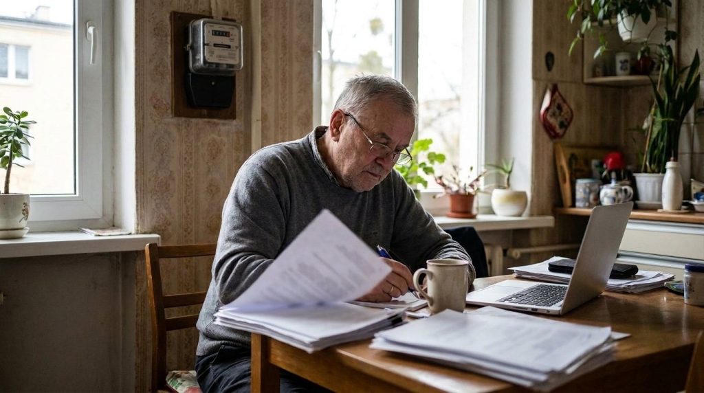 Właściciel sprawdza dokumenty przed podpisaniem umowy najmu lokalu mieszkalnego